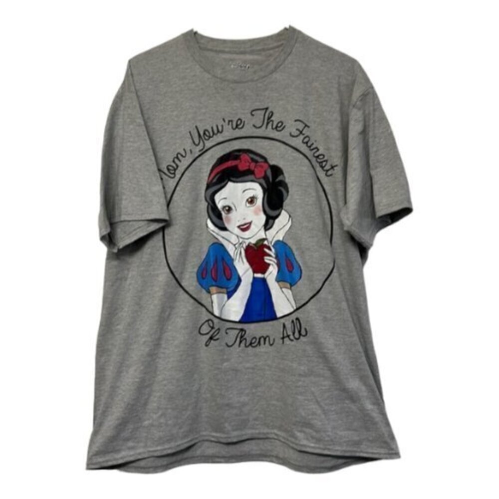 Disney Snow White Mom is the Fairest Grey Graphic T-Shirt Size 2XL EUC #1586